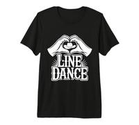 Amour Line Dance Main Cœur Danse Country T-Shirt Haut de Gamme