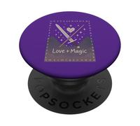 Amour + Magie dans Les Nuages et Les Runes PopSockets PopGrip Adhésif