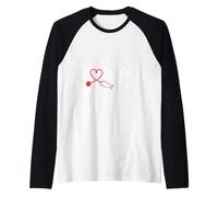 Amour - Médecins, infirmières, médecins, Cadeau d'urgence de Saint-Valentin Manche Raglan