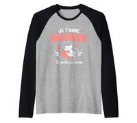 Amour mère Fille Maman Princesse Enfant Je t'aime Maman Manche Raglan