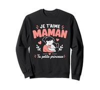 Amour mère Fille Maman Princesse Enfant Je t'aime Maman Sweatshirt