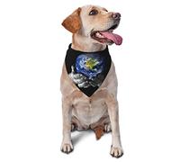 Amour Monde Terre Jour Chien Bandanas écharpe pour Animaux de Compagnie Triangle Bavoir Chats réglable Foulard Accessoires pour Petit Moyen Grand Chiot