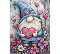 Amour Nain Peinture Numero Adulte, Kit de Peinture par Numéro Adultes débutants Enfant, Coloriage Numerote d'Art Kit, Décoration Murale et Cadeaux Pour La Maison Loisirs 90x120cm (Sans Cadre) G-5