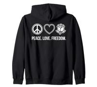 Amour, Paix, liberté, Rose Blanche, résistance Sweat à Capuche