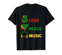 Amour Paix Musique Rasta Reggae Rastafari Racines Reggae T-Shirt