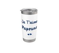 Amour Papoune enfant Je t'aime Papoune Gobelet isotherme en acier inoxydable double paroi