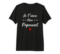 Amour Papounet Papa Enfant Je t'aime Mon Papounet T-Shirt Haut de Gamme
