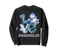 Amour paramédical Bonhomme de Neige Noël drôle Saison d'hiver Noël Sweatshirt