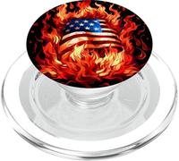 Amour Patriotique brûlant avec Drapeau américain pour Les Amoureux PopSockets PopGrip pour MagSafe