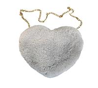 Amour Pêche Cœur Femmes Chaîne Sac à Bandoulière Peluche Une épaule Sac en Laine Peluche Forme de Cœur Oreiller Chaud pour Filles Channel Sacs Dames Sacs Suspendus, Gy1., Taille unique