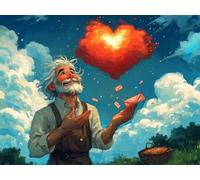 Amour Peinture Numero Adulte Enfant avec Cadre, Peinture par Numéro Homme Paint by Numbers Kit, Numero d'art avec 3 Pinceaux et Acrylique Loisirs Créatifs Adultes, Decoration Maison 20x30 cm Q-7222