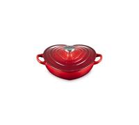 LE CREUSET Amour Poêle basse en fonte en forme de cœur 20 cm Cerise Rouge