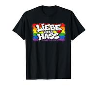 Amour Pride Love Arc-en-Ciel Diversité Respect Tolérance Cœur T-Shirt Graphique avec Valeur