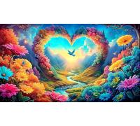 Amour Puzzle 1000 pièces Cadeau Unique Jeu éducatif Challenge Toy de qualité supérieure Peinture Art pour Adultes et Enfants à partir de 12 Ans 75x50cm/1000pcs