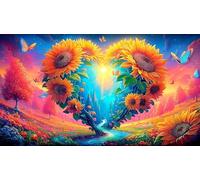 Amour Puzzle 1000 Pieces Cadeau Unique Jeu éducatif Challenge Toy de qualité supérieure Peinture Art pour Adultes et Enfants à partir de 12 Ans 38x26cm/1000pcs