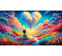 Amour Puzzle 1000 pièces Educa Jeu D'Intelligence Décoration Intérieure Jeu éducatif Challenge Toy pour Adultes et Enfants à partir de 14 Ans 75x50cm/1000pcs