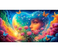 Amour Puzzle 1000 pièces Educa Jeu D'Intelligence Décoration Intérieure Jeu éducatif Challenge Toy pour Adultes et Enfants à partir de 14 Ans 38x52cm/1000pcs