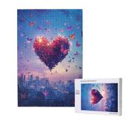 Amour Puzzle Papillon 120 Pièces Adultes, DIY Puzzles Classiques Art avec Boîte d'emballage et Photos de Référence, Relaxation/Soulagement du Stress/Jeux Amusants, Creatif Cadeau pour Femme M-1813