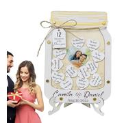 Amour Reasons Frame en bois - Cadre de souvenir en bois gravé, ensemble de cadeaux de cœur romantique | Affichage de la note d'amour personnalisée, présentary Valentine présente pour mari femme petite