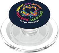 Amour Respect Soutien Inclusion Acceptation Sensibilisation à l'Autisme PopSockets PopGrip pour MagSafe