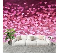 Amour Romantique CréAtif Papier Peint Intissé Fresque Murale 350x256 cm Rose Poster Murale Photo pour Salon, Chambre, Salle à Manger, Effaçable Papier Peint Panoramique