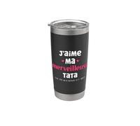 Amour super tata humour J'aime ma tata Gobelet isotherme en acier inoxydable double paroi