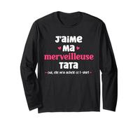 Amour Super Tata Humour J'aime ma Tata Manche Longue