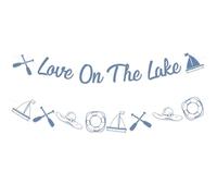 Amour sur Le lac Bannière Guirlande lac célibataire décorations Camping Bach voilier chênes lifeboy Chapeau Guirlande pour Les Femmes lac Tahoe Douche de mariée Fournitures de fiançailles
