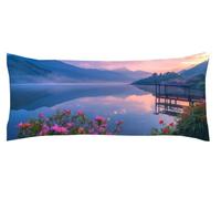 Amour Taie de Traversin 30 x 90 cm Blanc Taie Oreiller Protege Oreiller Corps, Coussin de Grossesse et Maternité XXL, Dormeur Latéral Lit Décoration, pour taies d'oreiller d'été Kl-1