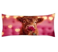 Amour Taie de Traversin 30 x 90 cm Blanc Taie Oreiller Protege Oreiller Corps, Coussin de Grossesse et Maternité XXL, Dormeur Latéral Lit Décoration, pour taies d'oreiller d'été Kl-1