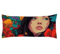 Amour Taie de Traversin 30 x 90 cm Blanc Taie Oreiller Protege Oreiller Corps, Coussin de Grossesse et Maternité XXL, Dormeur Latéral Lit Décoration, pour taies d'oreiller d'été Kl-1