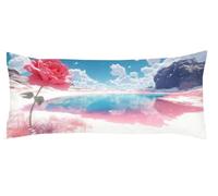 Amour Taie de Traversin 30 x 90 cm Blanc Taie Oreiller Protege Oreiller Corps, Coussin de Grossesse et Maternité XXL, Dormeur Latéral Lit Décoration, pour taies d'oreiller d'été Kl-1