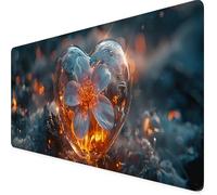 Amour Tapis de Souris XXL 1200 x 600 mm, Orange brûlée Tapis Souris Gamer avec Base Anti-Dérapage, Bords Cousus Design, Imperméable Mouse Pad pour Gaming Accessoire Bureau, Decoration Maison 5b-13F