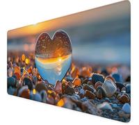 Amour Tapis de Souris XXL 800 x 300 mm, Couleur Orange Tapis Souris Gamer avec Base Anti-Dérapage, Bords Cousus Design, Imperméable Mouse Pad pour Gaming Accessoire Bureau, Decoration Maison 5h-20X