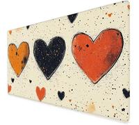 Amour Tapis Souris Gamer, Tapis De Souris XXL 1000x500x3mm, Tapis De Bureau Minimaliste avec Bords Cousus Et Base en Caoutchouc, éTanche Mouse Pad Convient pour Bureau/Maison, Hiver Cadeau Noel A04