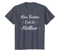 Amour Tonton Enfant Humour Mon Tonton est Le Meilleur T-Shirt, Enfant, Bleu Chiné, 4 Ans
