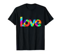 Amour Typographie Coloré Géométrique Moderne Abstr T-Shirt