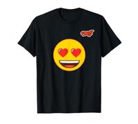 amour yeux visage heureux Plat T-Shirt
