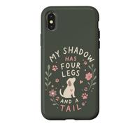 Amoureuse de Chiens drôle, Mon Ombre a Quatre Pattes et Une Queue Coque pour iPhone X/XS