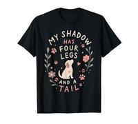 Amoureuse de Chiens drôle, Mon Ombre a Quatre Pattes et Une Queue T-Shirt Graphique avec Valeur