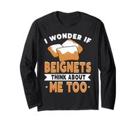 Amoureuse de la Nouvelle-Orléans, Je me Demande si Les Beignets pensent Aussi à Moi Manche Longue