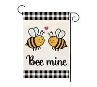 Amoureux Abeilles À Moi Cœur D'Amour Drapeau 30X45Cm Drapeaux Décoratif Durable Drapeau De Jardin Pour Ferme Porte Extérieure