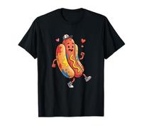 Amoureux Amateur de Cuisine Kawaii, Dessin animé Hot Dog Love T-Shirt