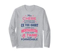 Amoureux Amour Couple Ma Chérie Je t'aime Tu ES Formidable Manche Longue