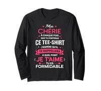 Amoureux Amour Couple Tu ES Formidable Ma Chérie Je t'aime Manche Longue
