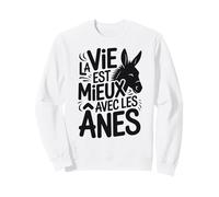 Amoureux Âne Adorable Motif Mignon Texte Vie Aves Les Ânes Sweatshirt