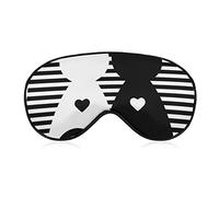 Amoureux Coeur Chats Doux Masque Pour Les Yeux Couverture Efficace Ombrage Bandeau Confort Masque De Sommeil Avec Sangle Élastique Réglable