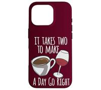 Amoureux de café, il Faut Deux pour Faire Un Jour Aller Droit Amateur de vin Coque pour iPhone 16 Pro