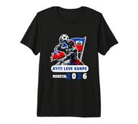 Amoureux de Football haïtien haïtien Ayiti Pride Heritage T-Shirt Haut de Gamme