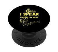 Amoureux de Guitare, Amateur de Musique, Professeur de Musique, Notes de Musique PopSockets PopGrip Adhésif